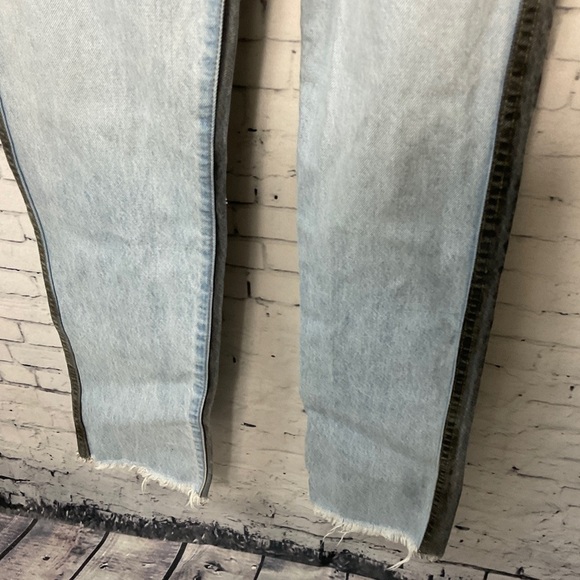 Revice Jeans Ex Boyfriend Colorblock Black Coated Harlow Wash Pants Sz 28 E2 - Picture 5 of 12